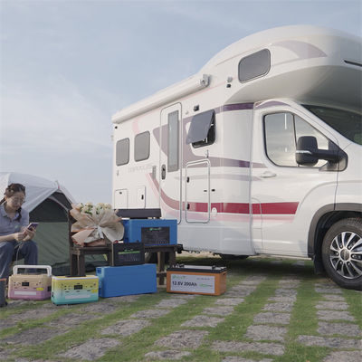 Trailer RV LiFePO4 Baterai Isi Ulang Baterai BMS Solar 12.8V 12v 200ah Agm Deep Cycle